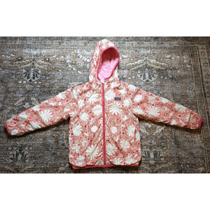 Girls Patagonia Puffer Hooded Floral Reversible Jacket Kids Lightweight Outdoor